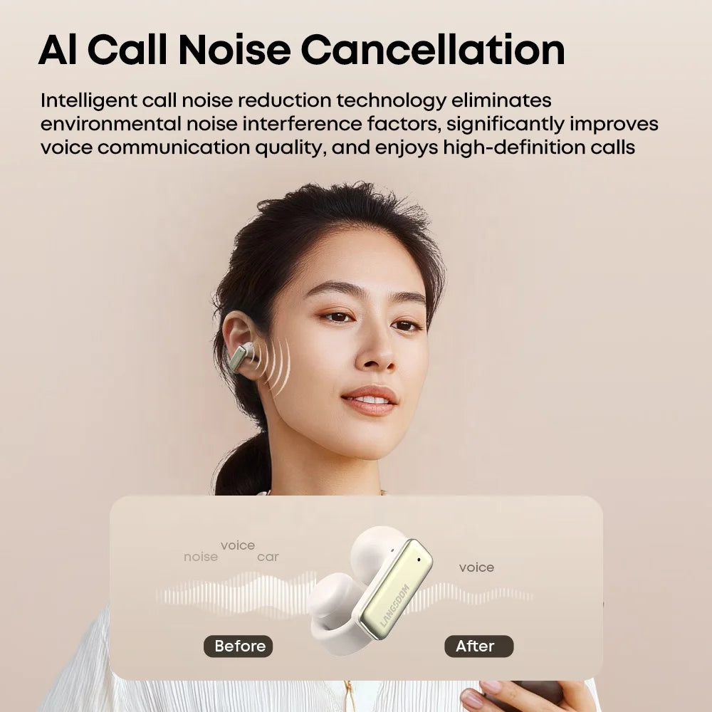 New Design Ear Clip Earbuds Sport ENC 6.0 TWS Wireless Bluetooth Earphone Audifonos Inalambricos Bluetooth Open Sports Headphone