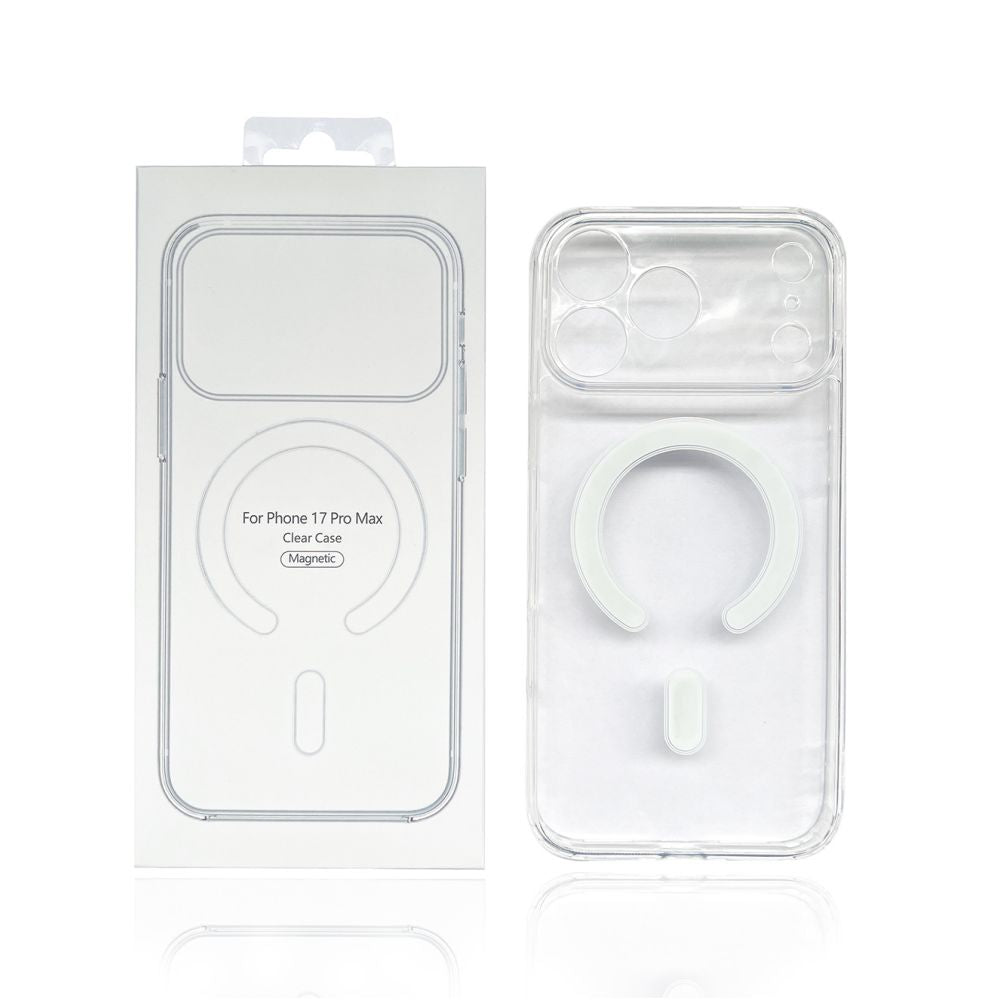 Fundas al por mayor para iPhone 16 funda magn tica Apple 17 Pro Max Crystal Hole funda para m vil Magsafe transparente 15 funda para tel fono 12 image 4