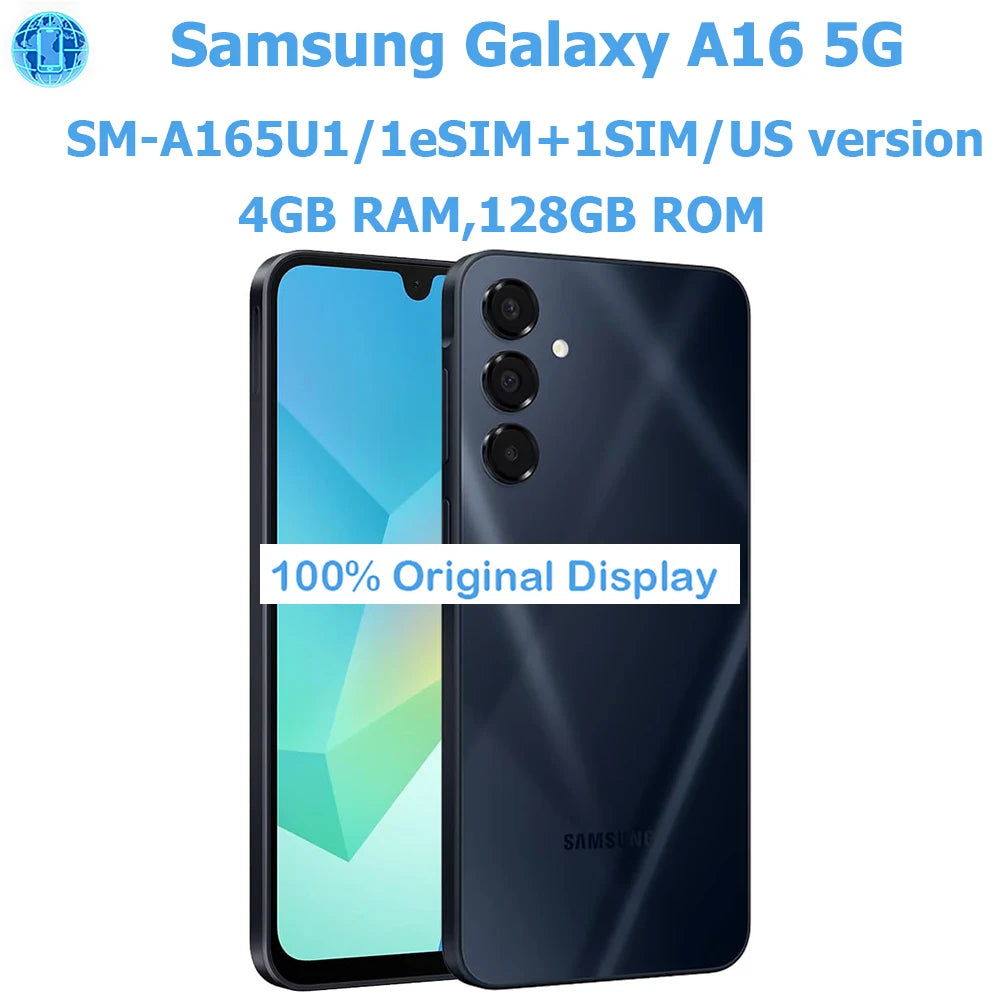 Used Samsung Galaxy A16 5G Refurbished Smart Android Phone US Version 6.7-inch 1080 x 2340 AMOLED 90Hz 5000mAh Samsung NFC 25W