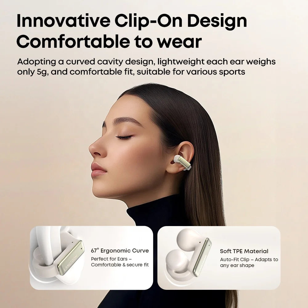 New Design Ear Clip Earbuds Sport ENC 6.0 TWS Wireless Bluetooth Earphone Audifonos Inalambricos Bluetooth Open Sports Headphone