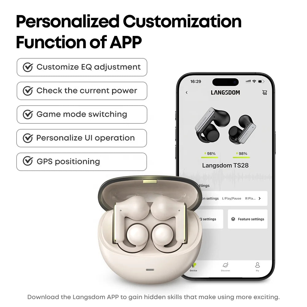 New Design Ear Clip Earbuds Sport ENC 6.0 TWS Wireless Bluetooth Earphone Audifonos Inalambricos Bluetooth Open Sports Headphone
