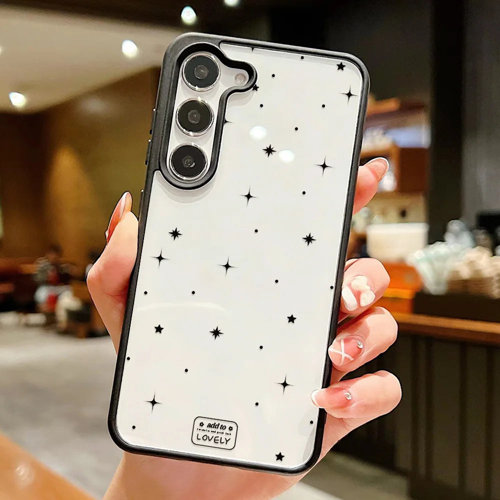 Bow Transparent Phone Case For Samsung Galaxy S25 Ultra S26 Ultra S25 For Samsung S26 S24FE 5G S23 S24 S23 FE Case Cover Plastic