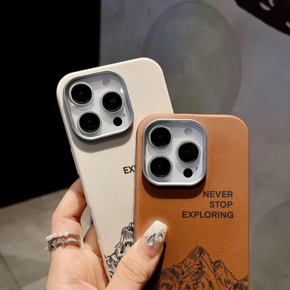 Luxury Mountain Simple Case For Samsung Galaxy S25 S24 S23 Ultra S22 S21 Plus FE A57 A56 A55 A54 A53 A36 A35 A34 5G Anti Fundas